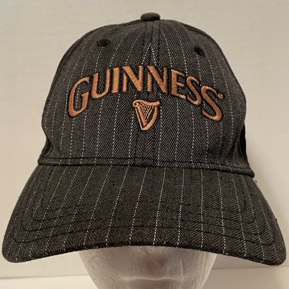 GUINNESS Beer OSFM Ball Cap Hat Striped Cotton Embroidered‎ party bar fun